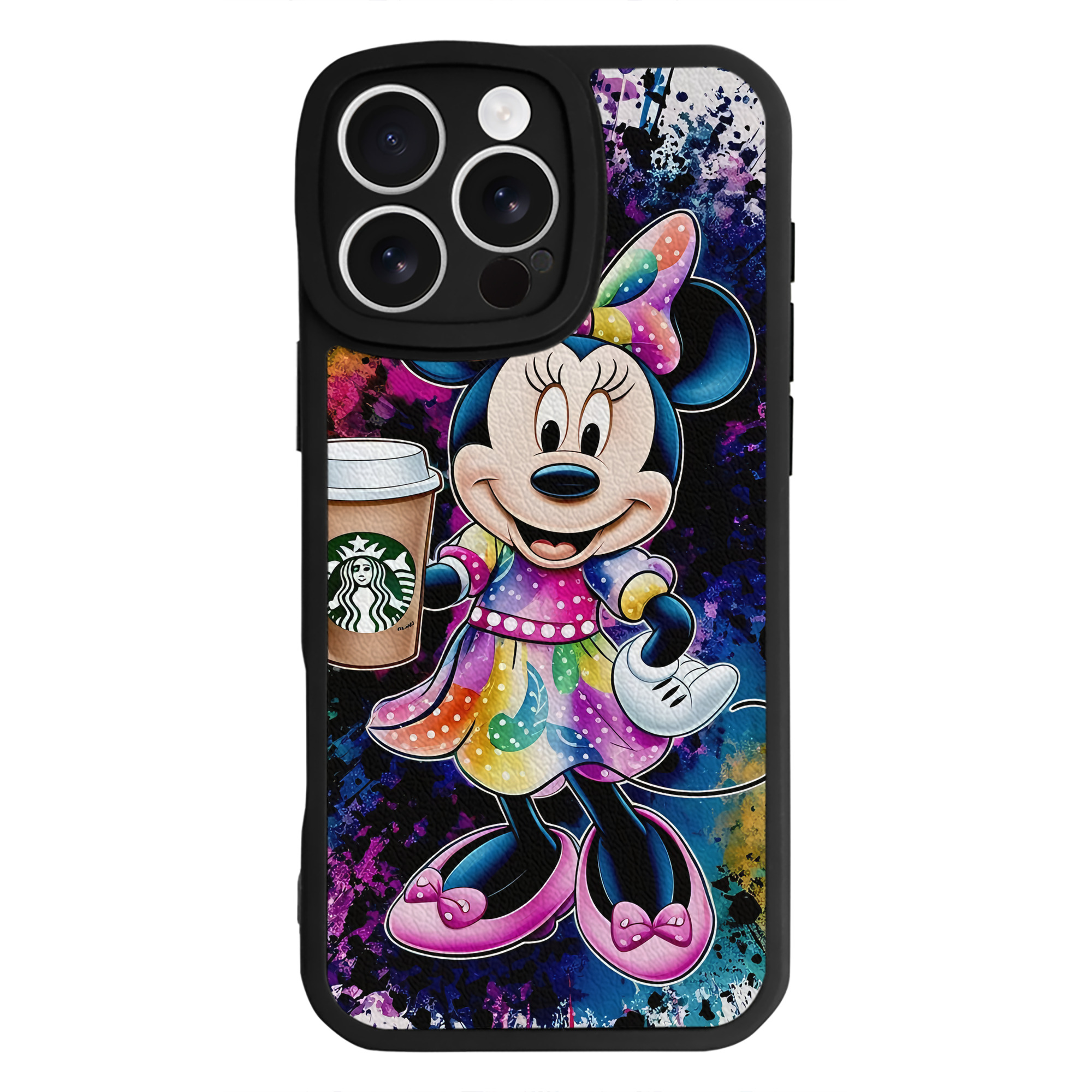 （画像用） ミッキーマウス Mickey Mouse 【iPhone 16シリーズ対応】シリコンスマホケース（レザー調） 材質：シリコン